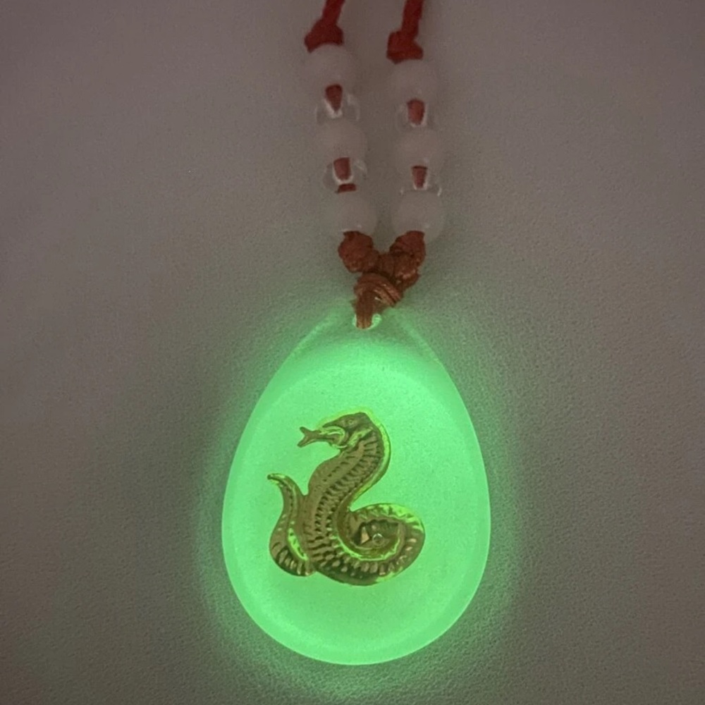 🐍 Awesome Luminous Serpent Snake Chinese Adjustable Beaded Necklace 🐍